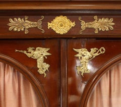 French Empire Style Mahogany Bookcase