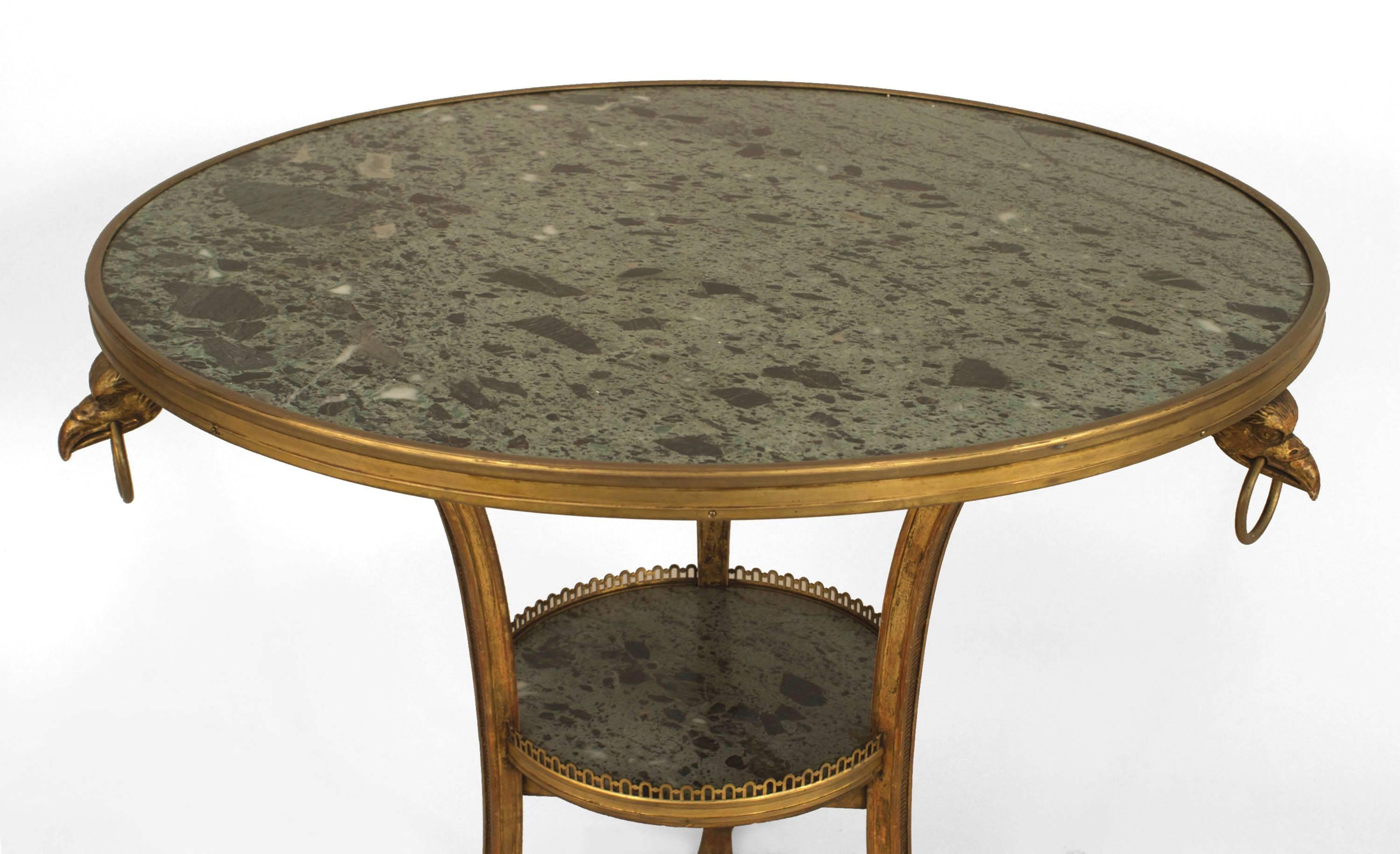 French Empire Gueridon Marble Table In Good Condition In New York, NY