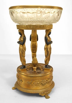 French Empire Style Bronze Dore Egyptian Compote