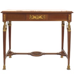 French Empire Style Mahogany Center Table