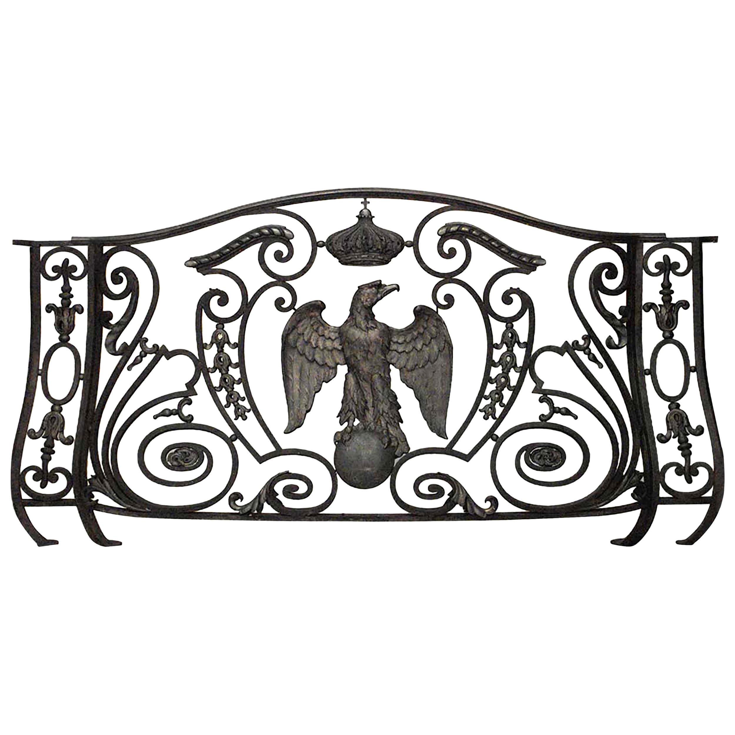 French Empire Iron and Bronze Railing