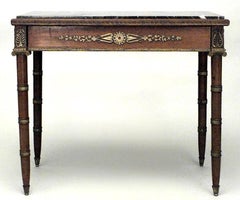 French Empire Style '19th Century' Mahogany and Bronze Trimmed Table