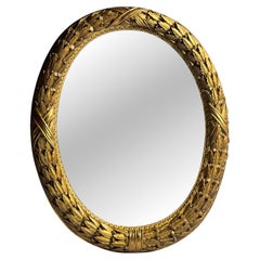 French Empire Style 19th century oval mirror