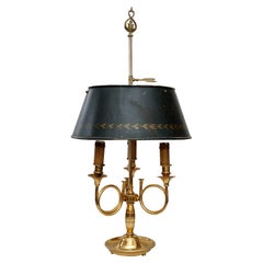 Antique French Empire Style Adjustable Bouillotte Lamp, circa 1880