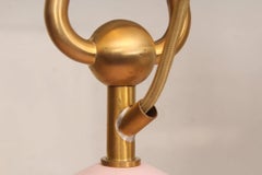 French Empire Style Alabaster & Brass Chandelier