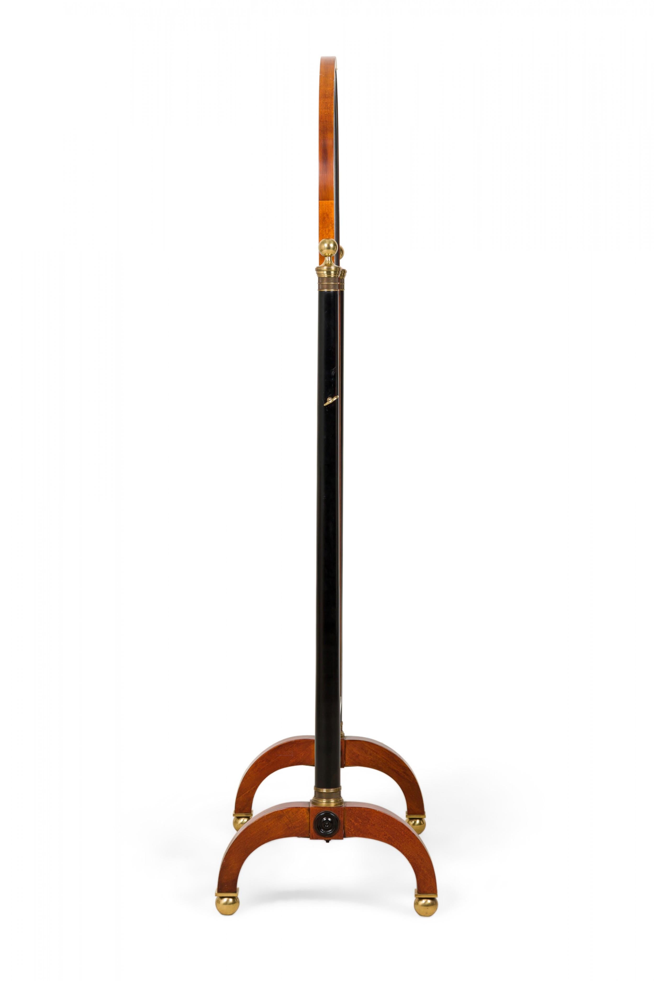 Biedermeier French Empire Style Arched Cheval Mirror in vendita