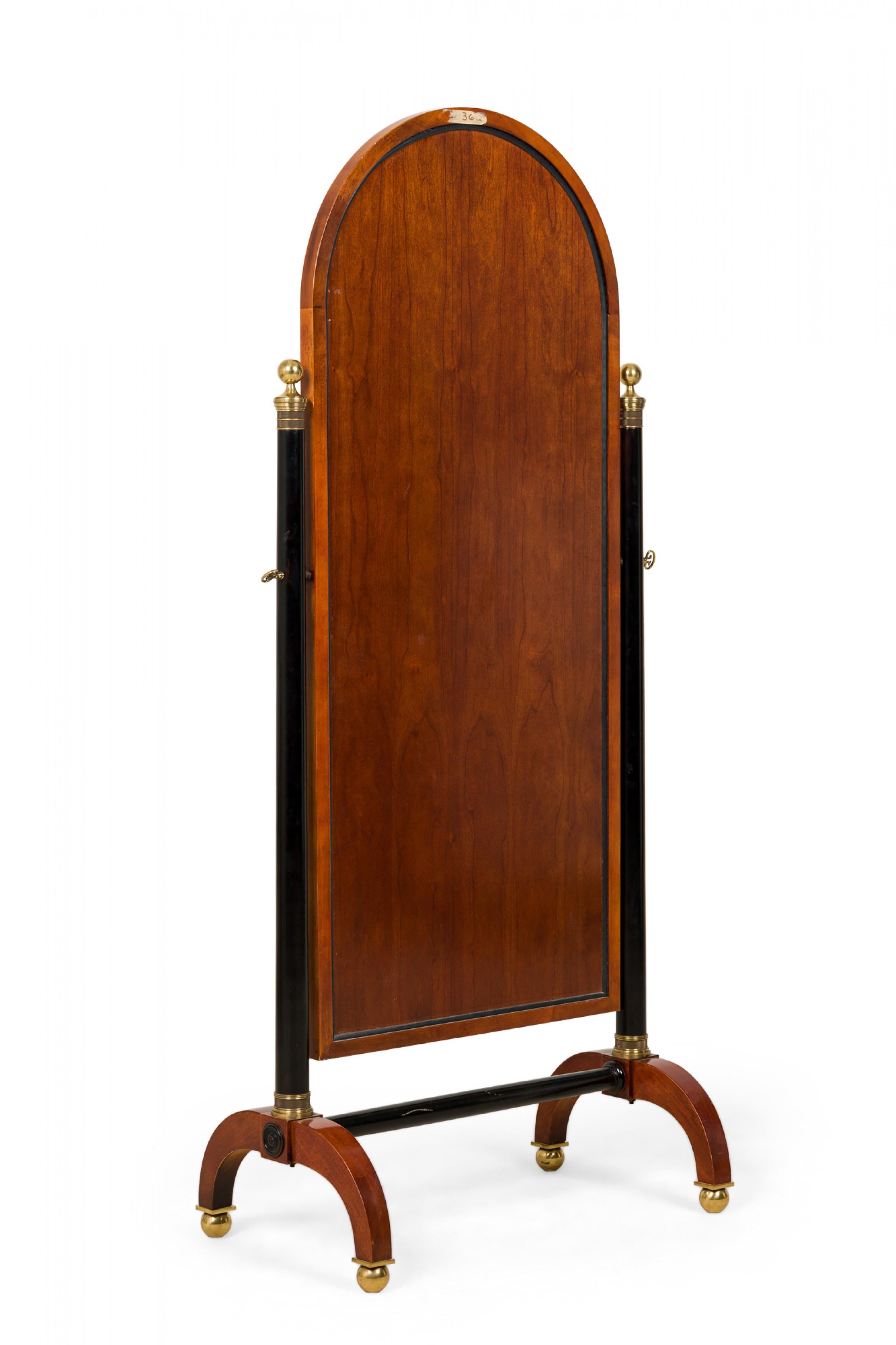 Francese French Empire Style Arched Cheval Mirror in vendita