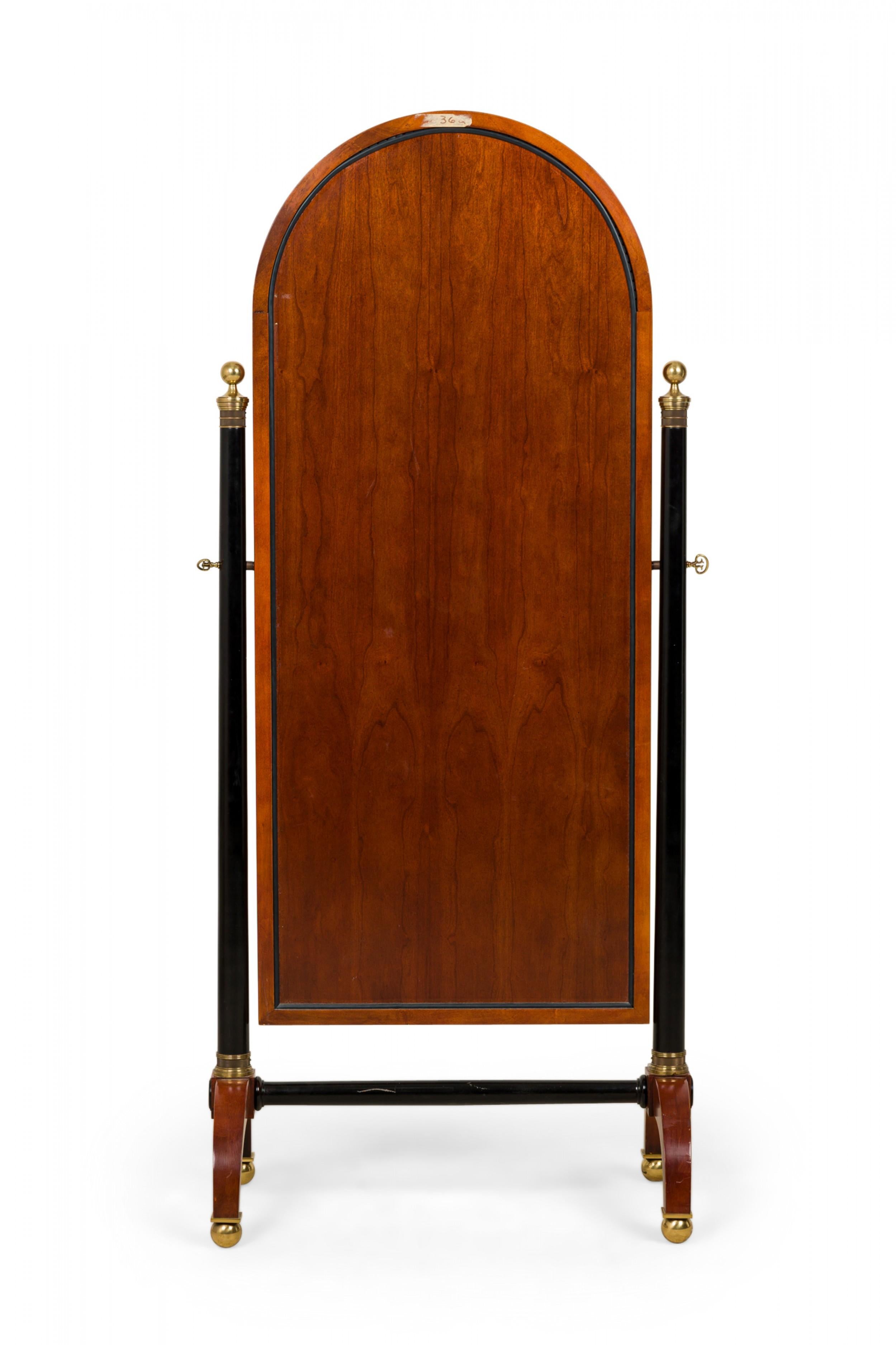 Smussato French Empire Style Arched Cheval Mirror in vendita