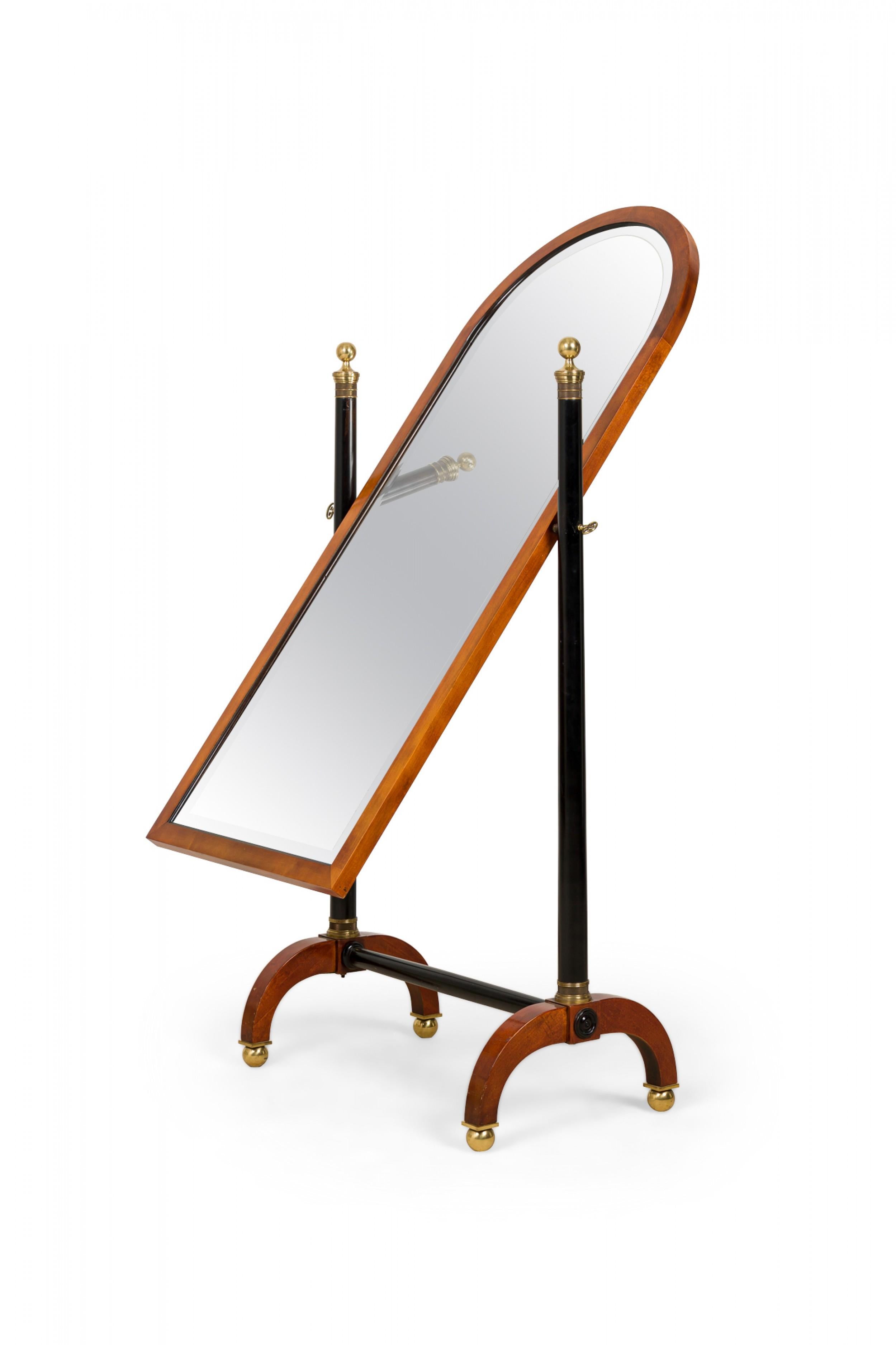 French Empire Style Arched Cheval Mirror In condizioni buone in vendita a Queens, NY