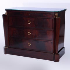 French Empire Style Baker Flame Mahogany & Ormolu Server, 20th C