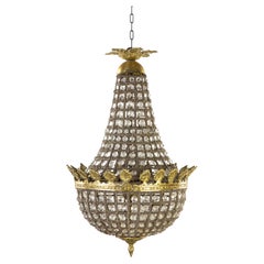 Antique  French Empire Style Baloon Chandelier, France Early 20th Century