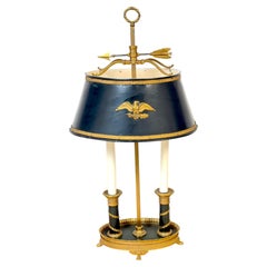 Lampe Bouillotte de style Empire français avec motif d'aigle napoléonien, vers 1925