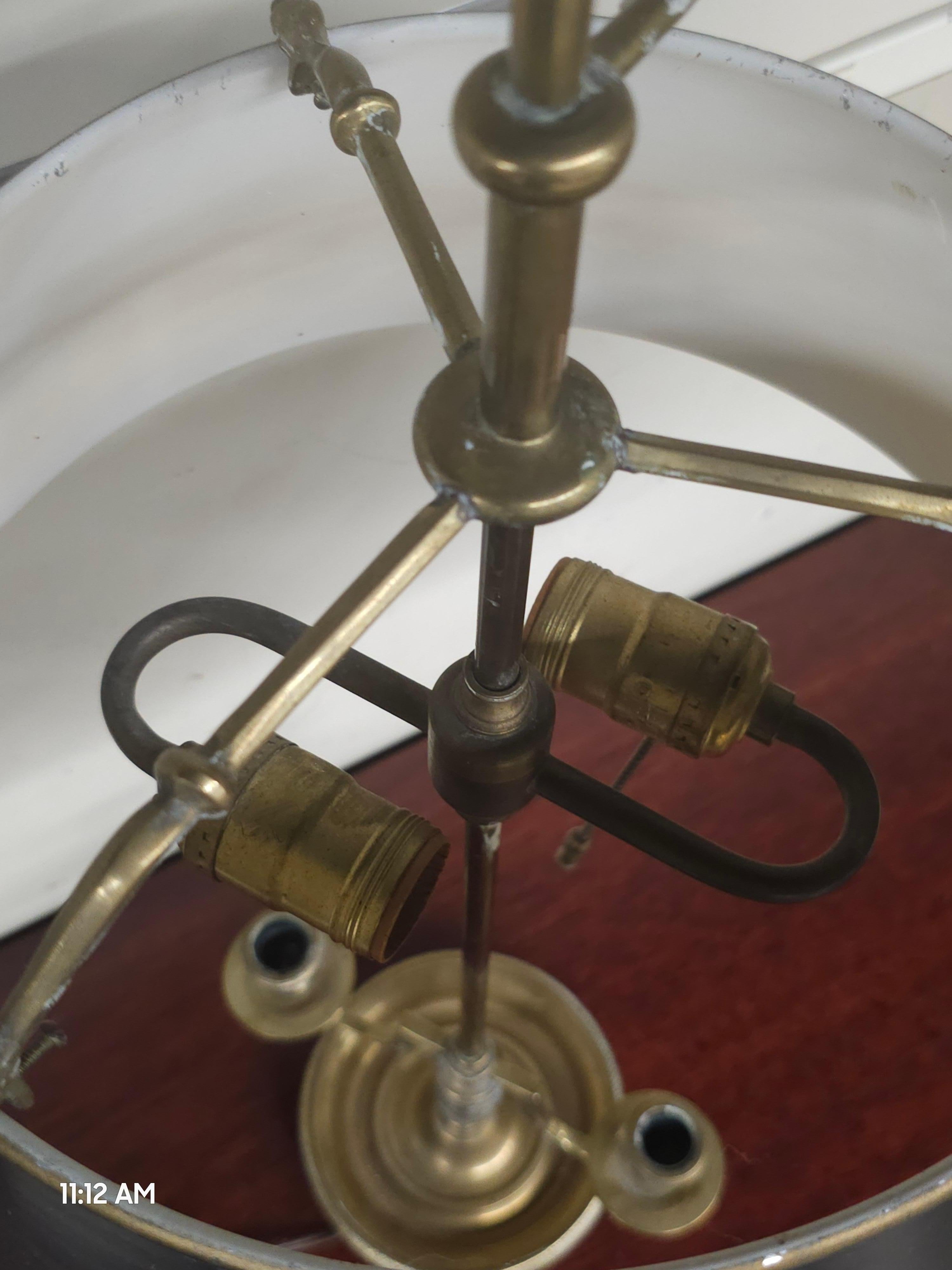 Lampe de table Bouillotte en laiton de style Empire en vente 3