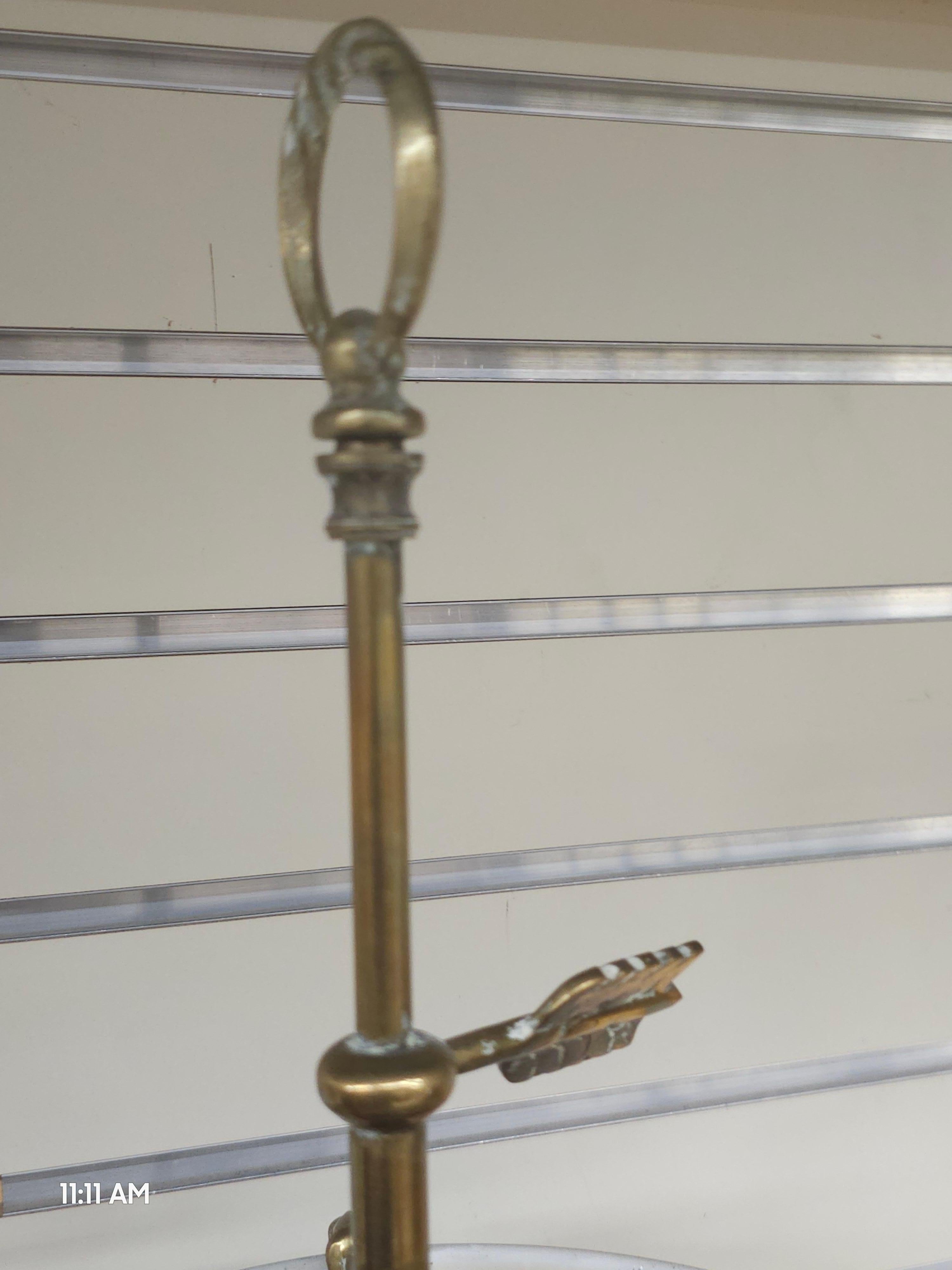 Lampe de table Bouillotte en laiton de style Empire en vente 1