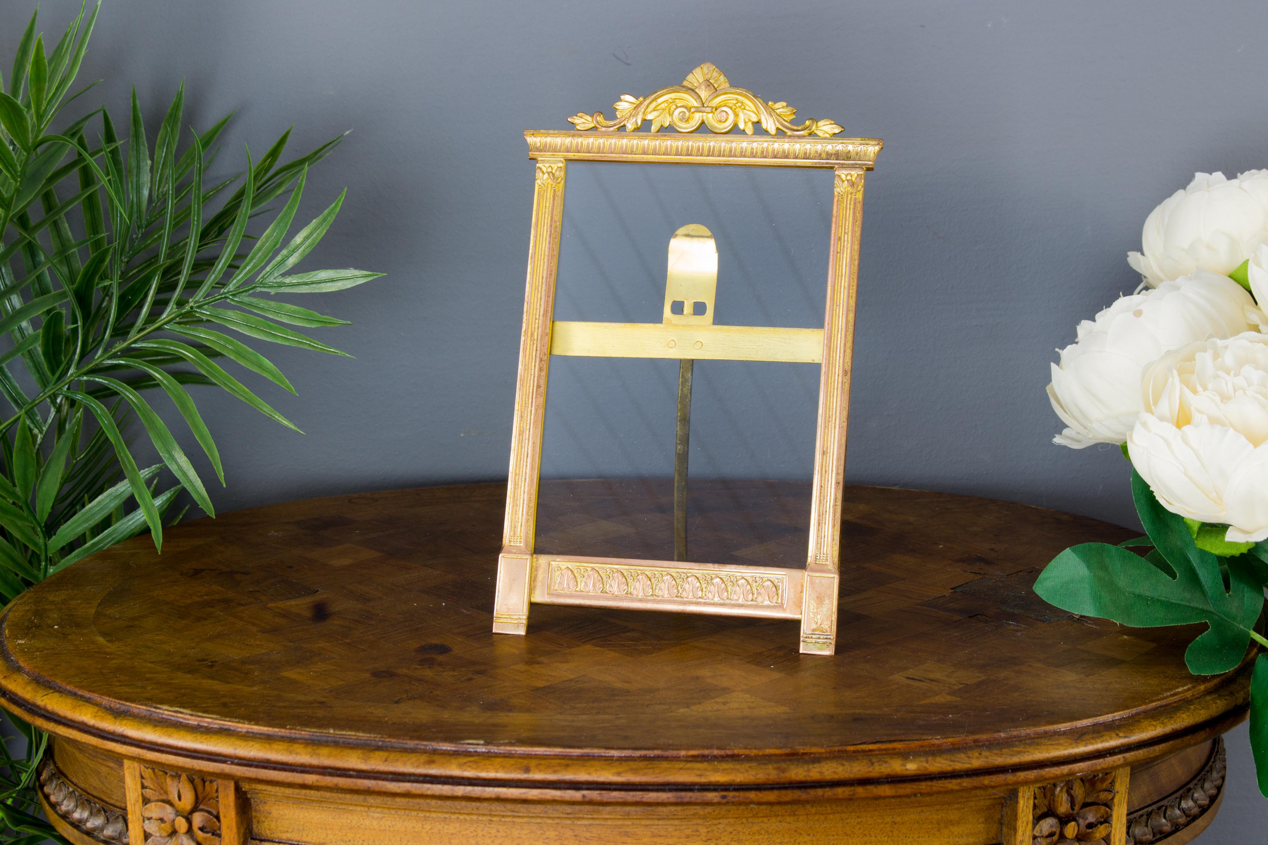 French Empire Style Brass Desk Frame 3