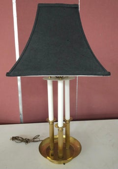 French Empire Style Brass Triple Bouillotte Table Lamp