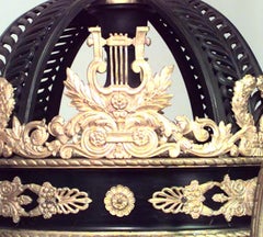 French Empire Style Bronze Dore Caryatid Chandelier