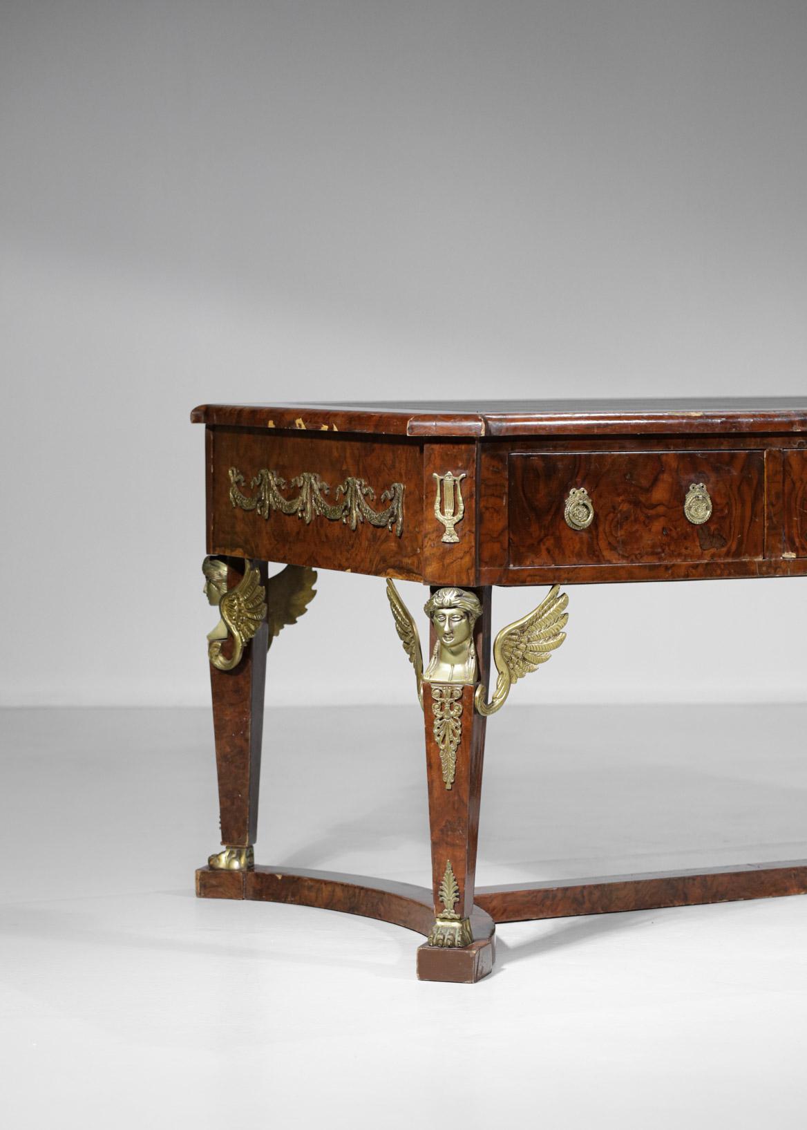 Schreibtischleder aus Bronze und Mahagoni im französischen Empire-Stil  im Angebot 5