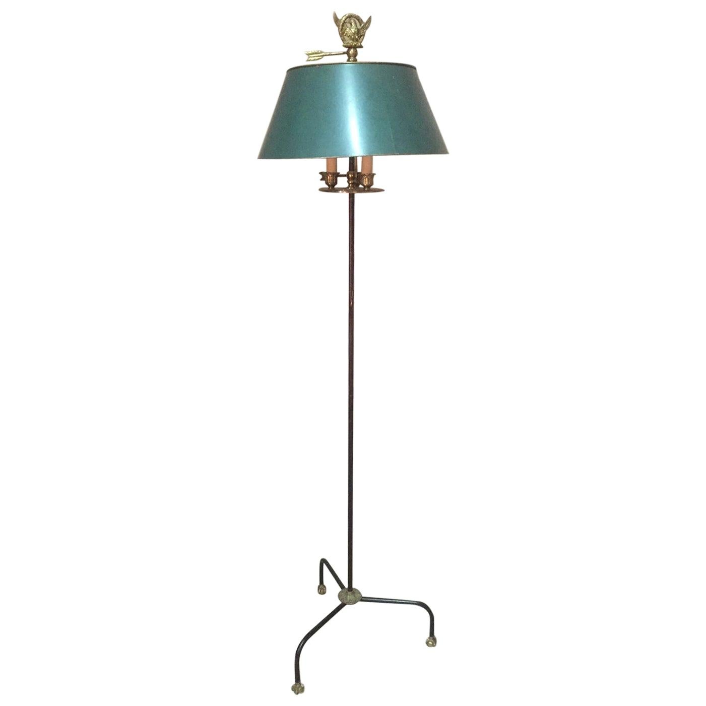 French Empire Style Bronze and Metal Floor Lamp