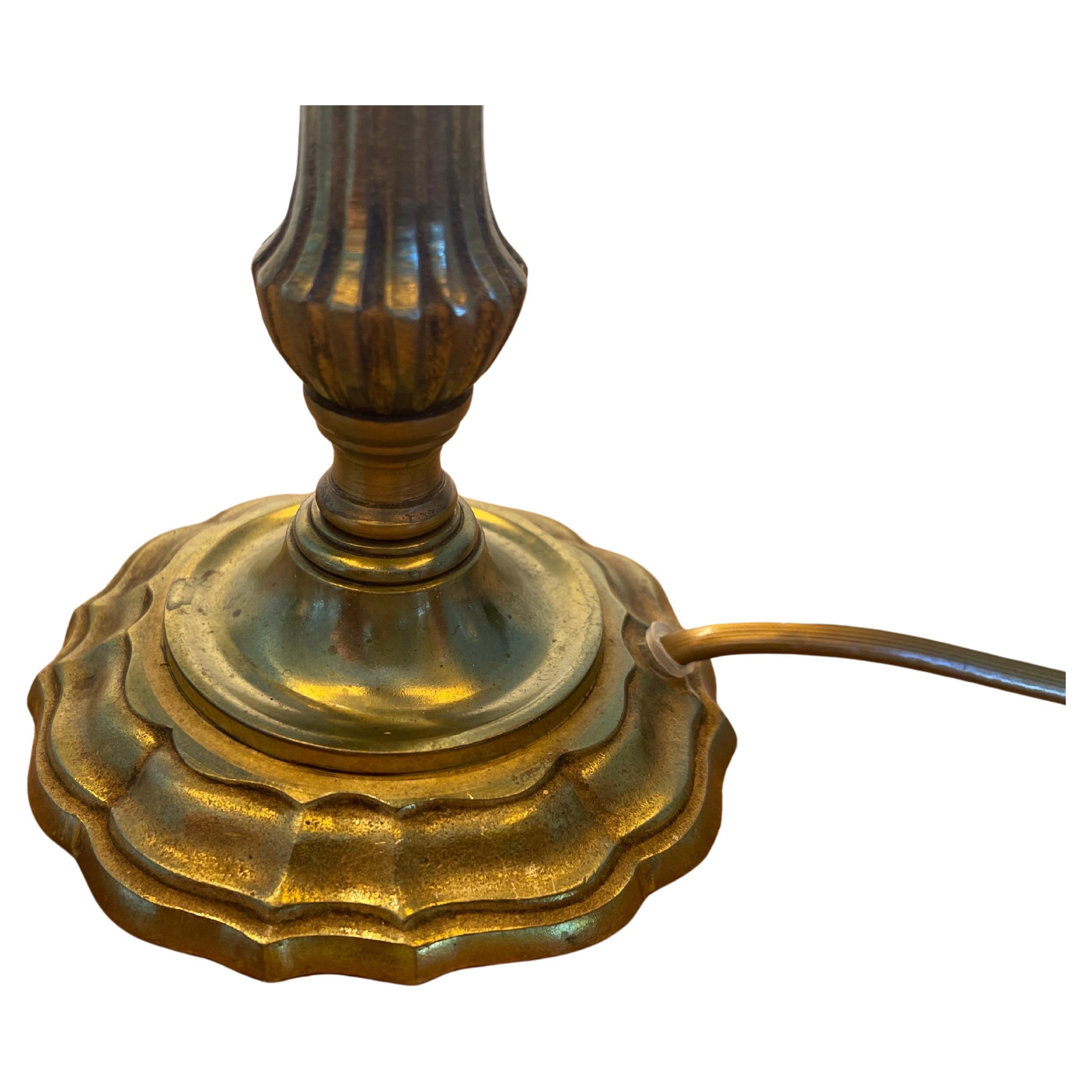 French Empire Style Bronze and Tole Bouillotte Lamp, circa 1970s 1