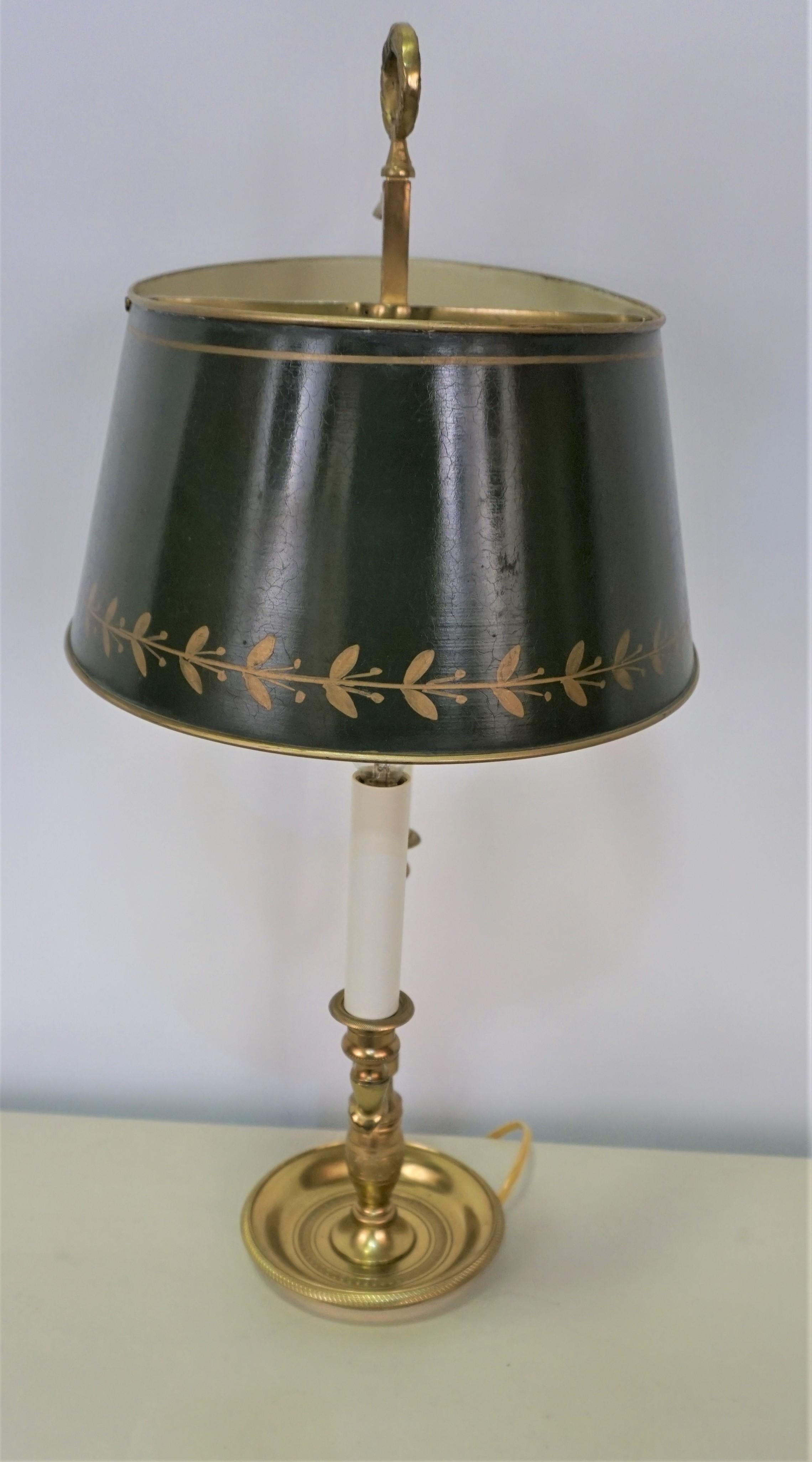 Early 20th Century French Empire Style Bronze Bouillotte Desk-Table Lamp