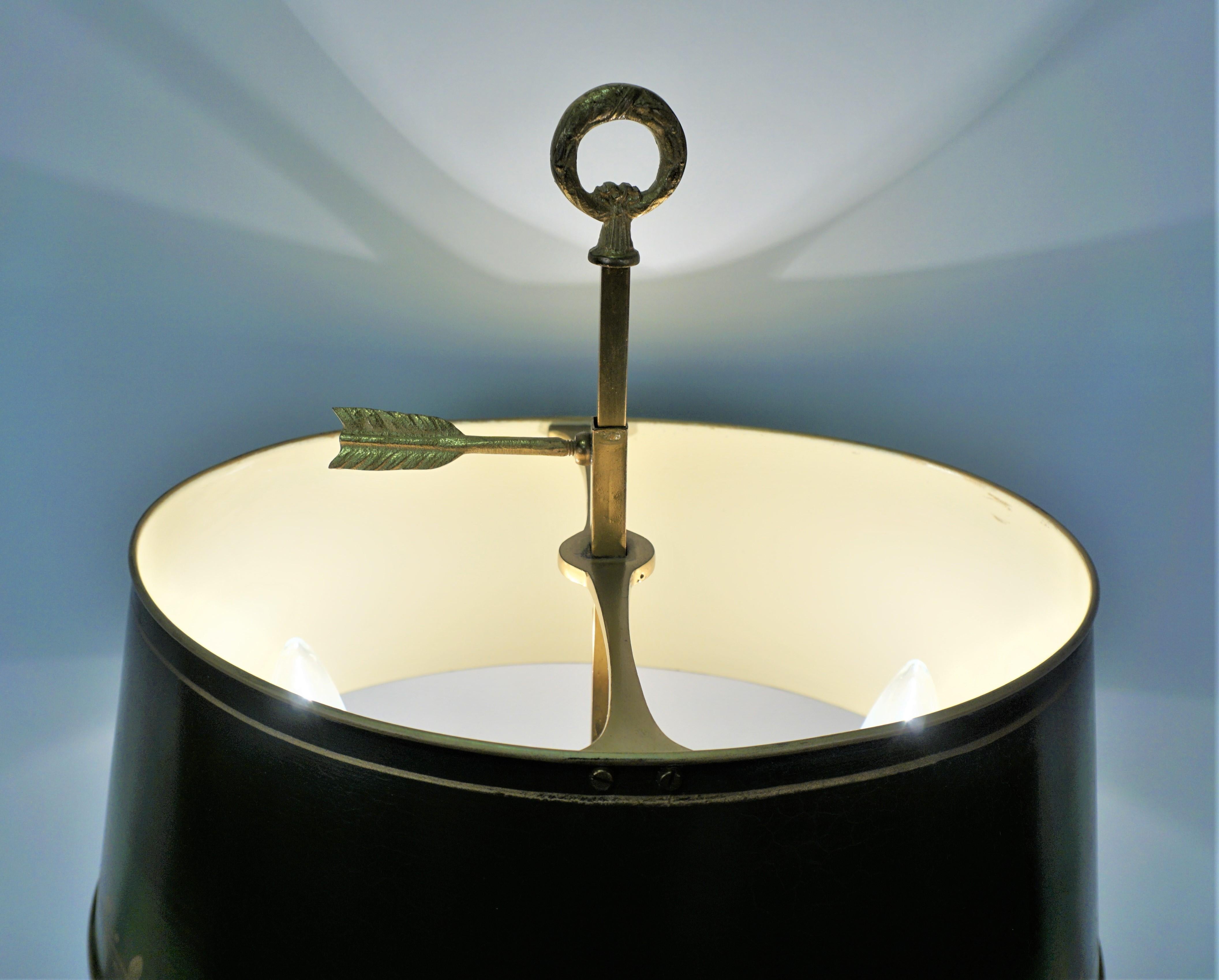 French Empire Style Bronze Bouillotte Desk-Table Lamp 3