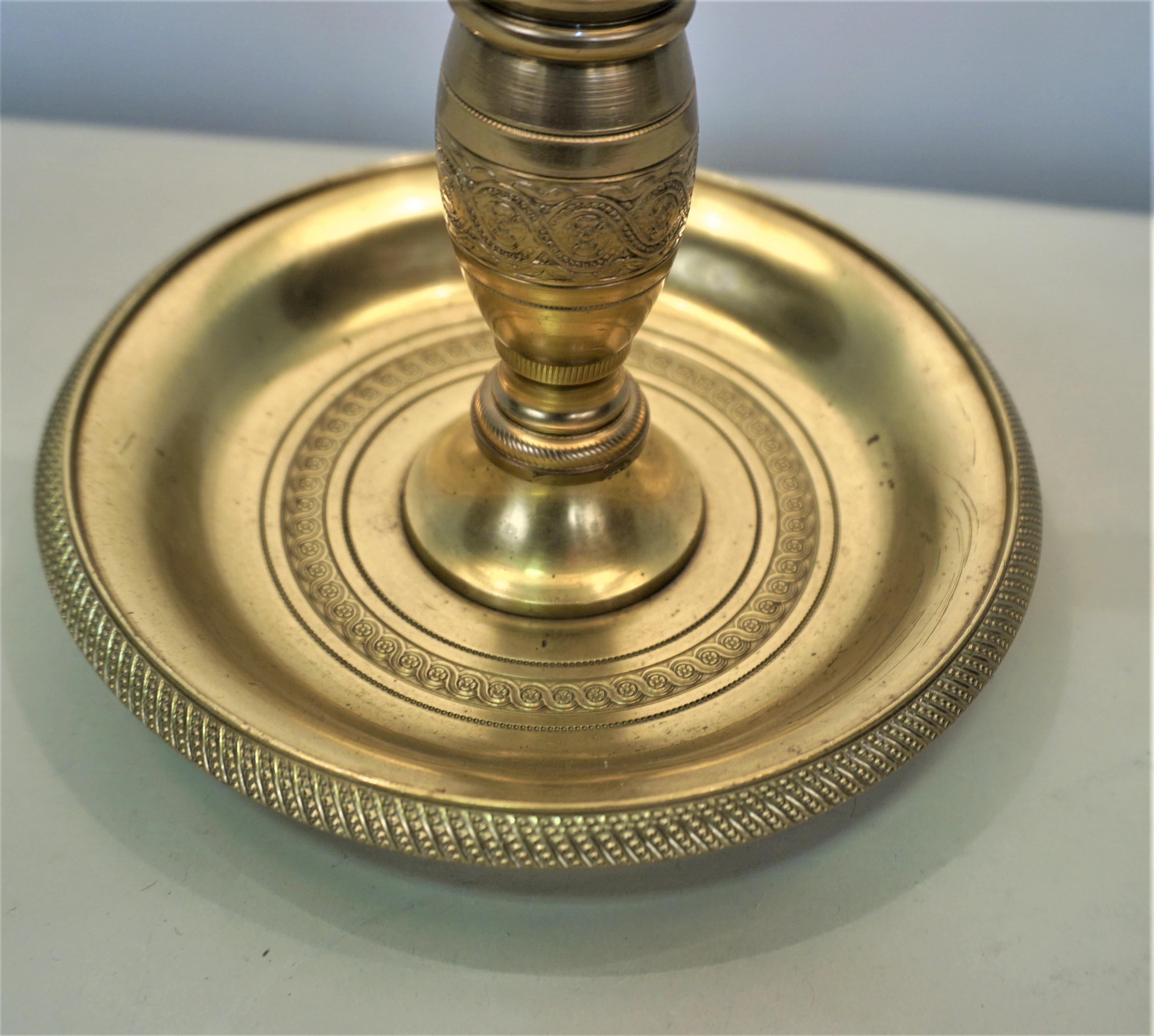 French Empire Style Bronze Bouillotte Desk-Table Lamp 4