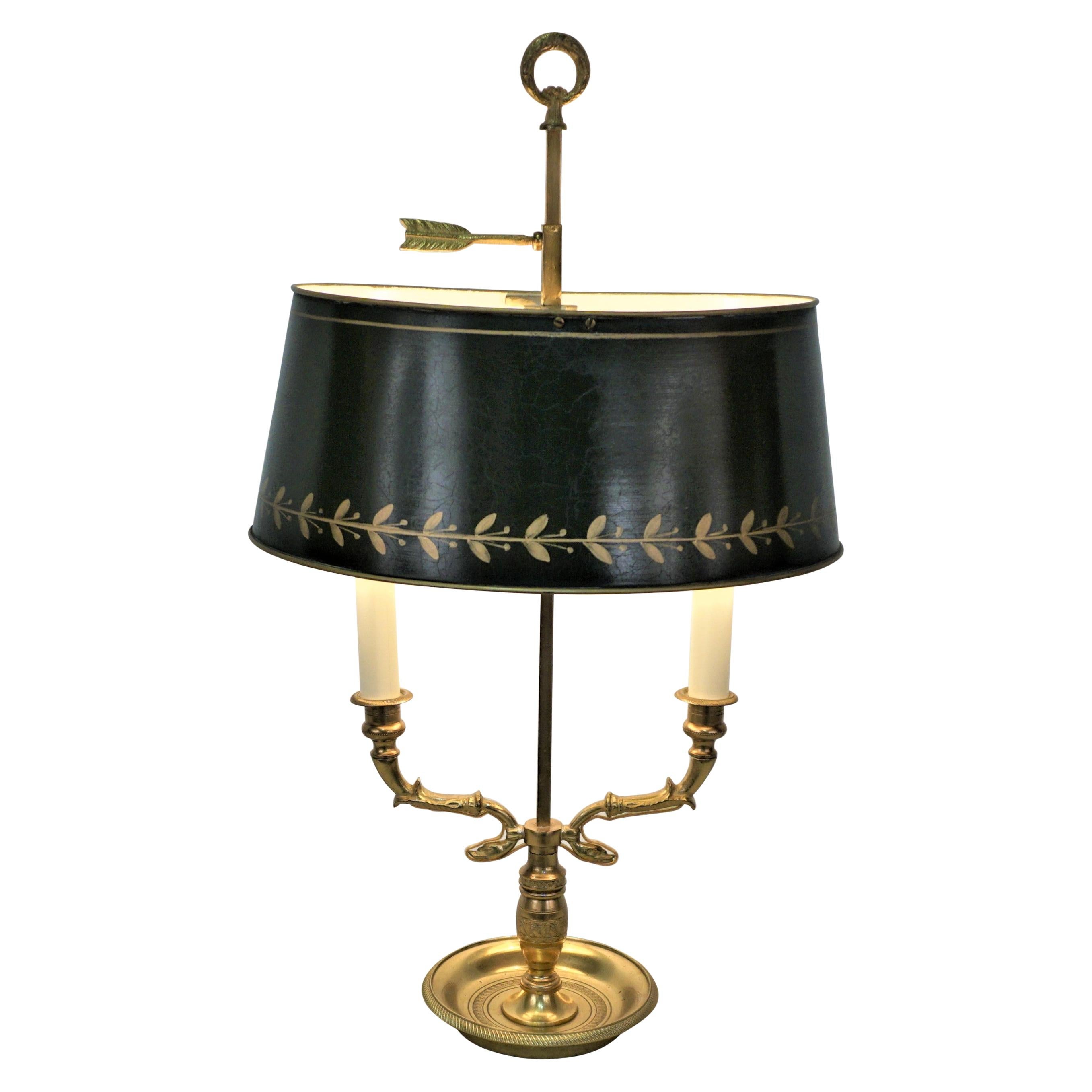 French Empire Style Bronze Bouillotte Desk-Table Lamp