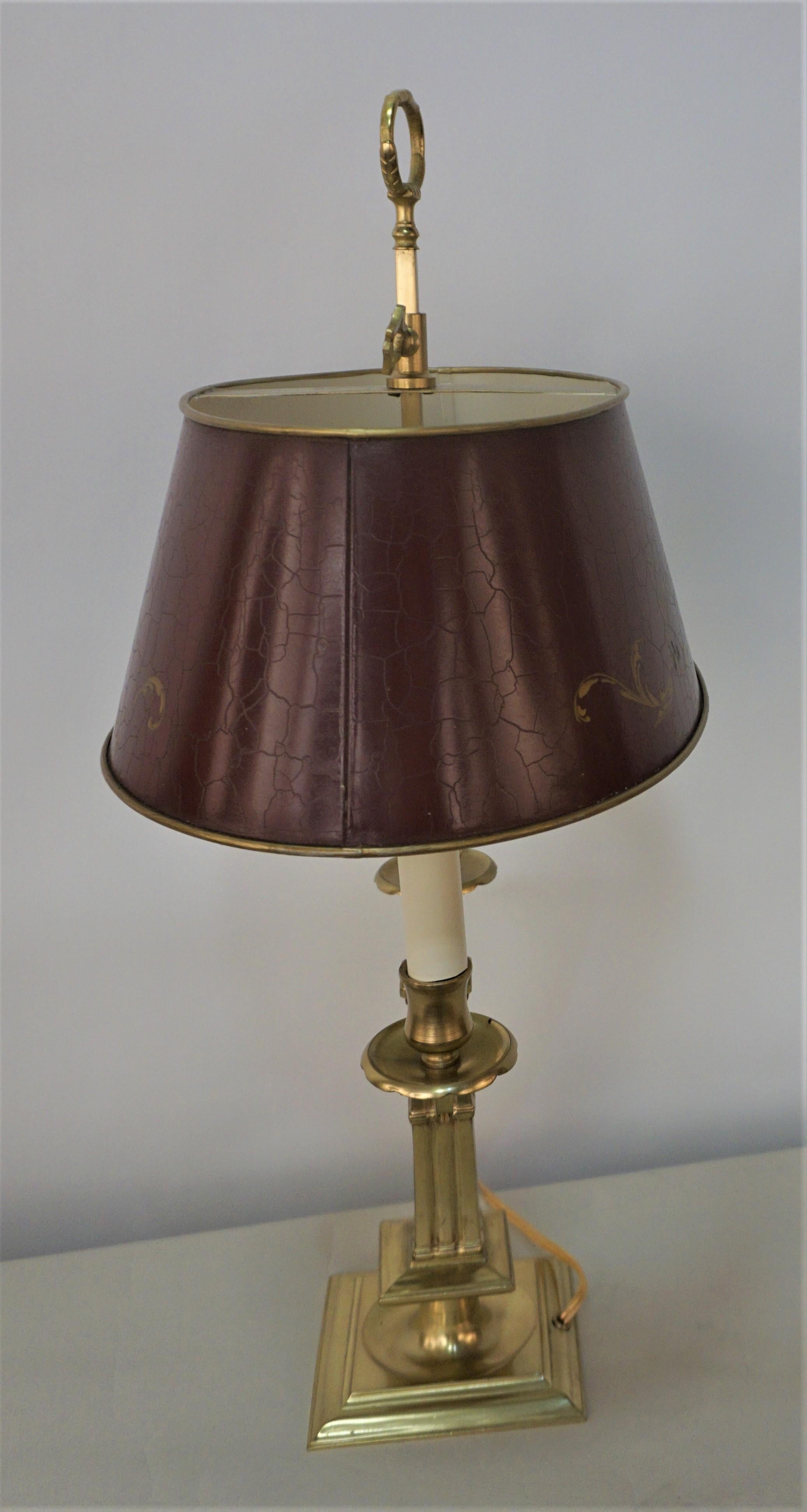 French Empire Style Bronze Bouillotte Table/Desk Lamp 3
