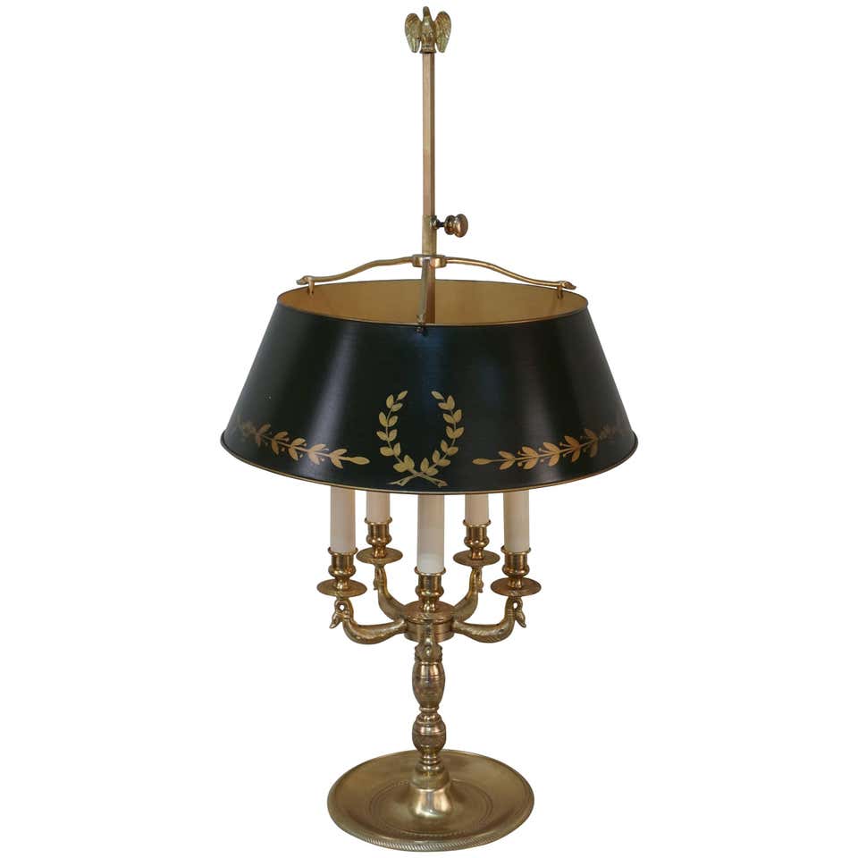 French Empire Style Bronze Bouillotte Table Lamp at 1stDibs