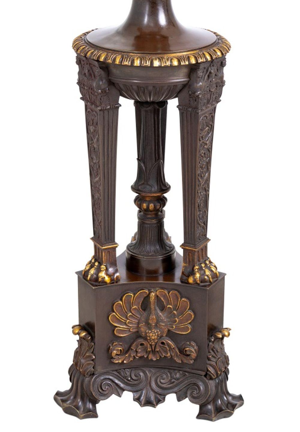 Stile impero Candelabro in bronzo in stile impero francese come lampade, 2 in vendita