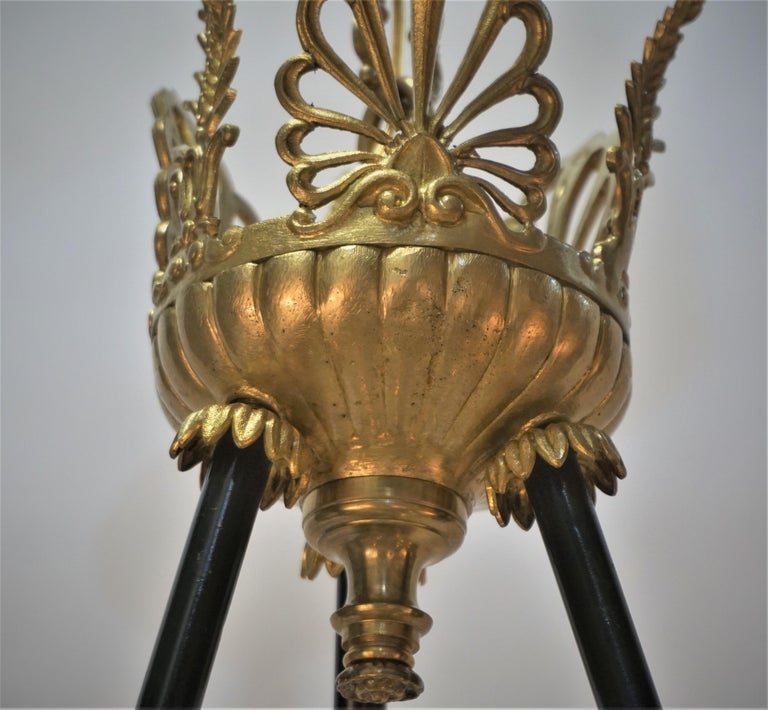 Early 20th Century French Empire Style Bronze Chandelier