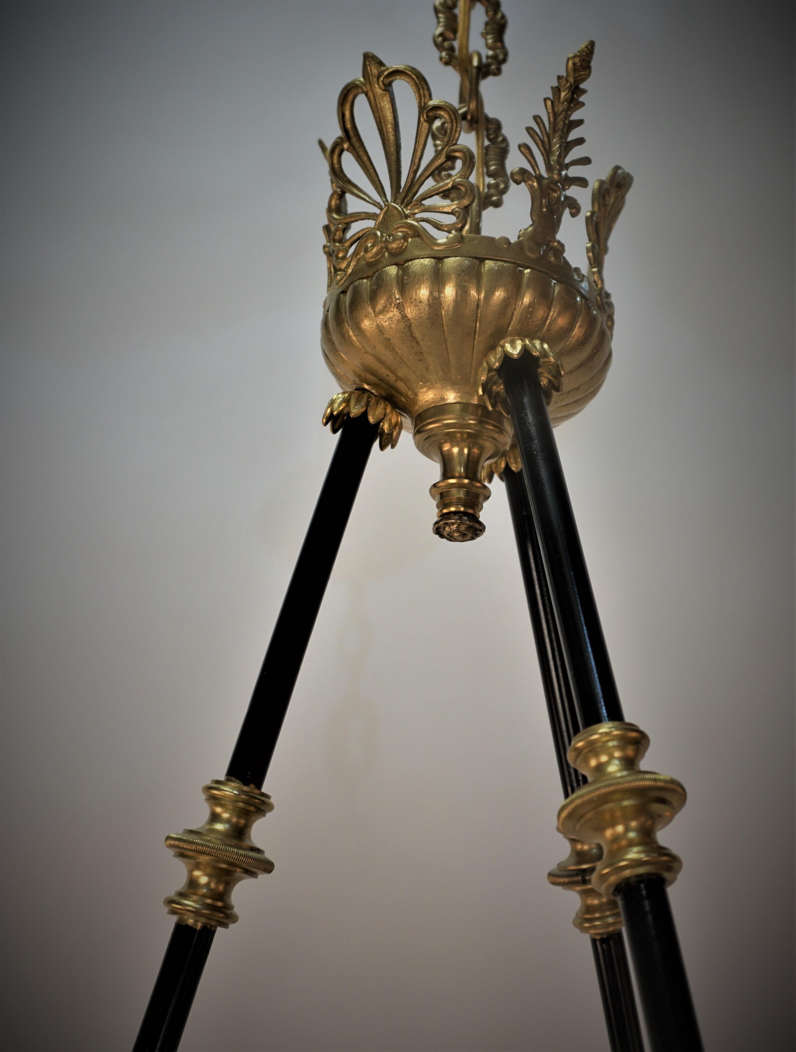 French Empire Style Bronze Chandelier 4