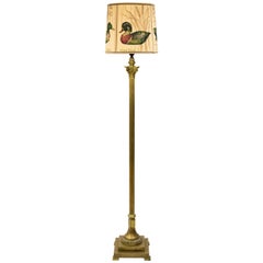 French Empire Style Bronze Column Floor Lamp