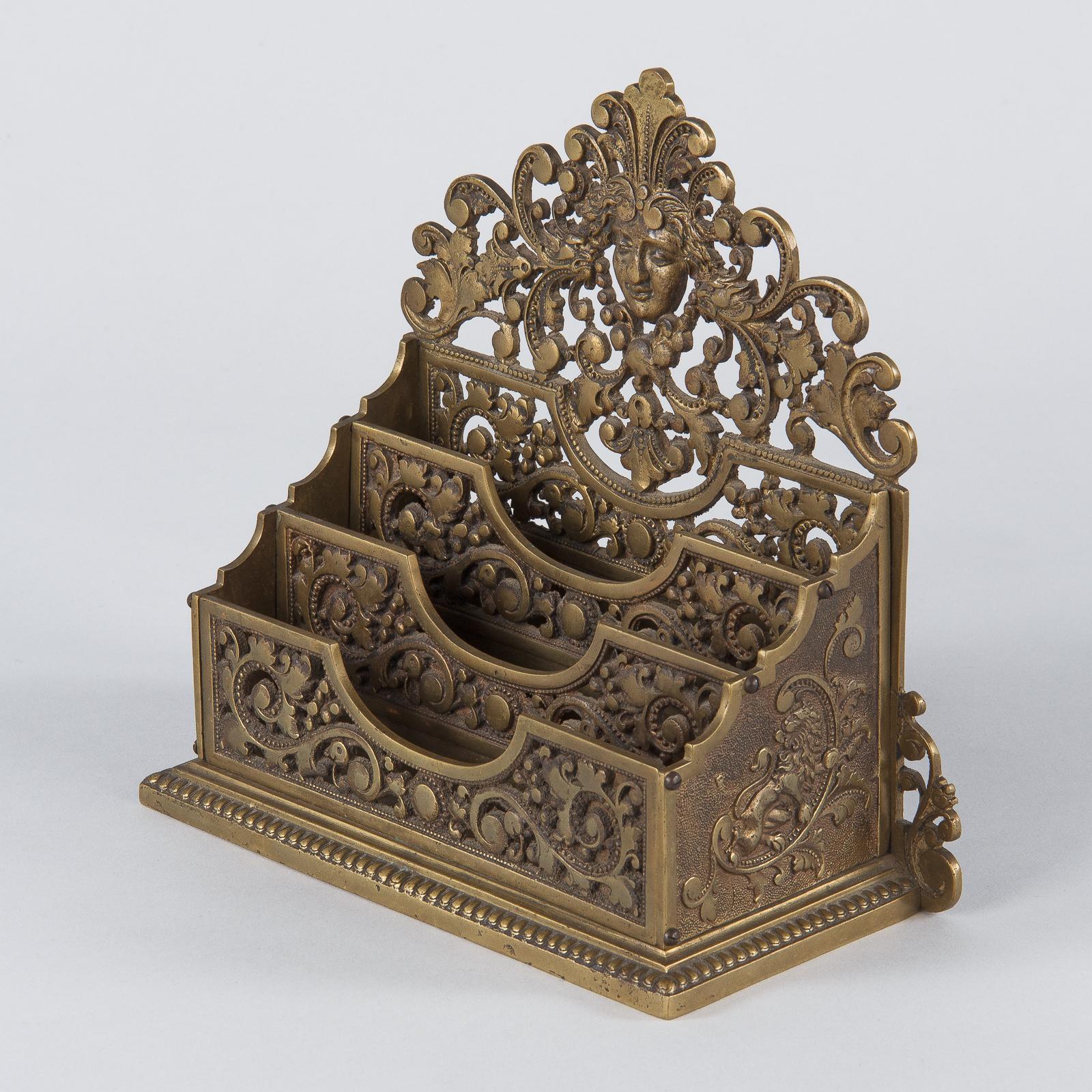 French Empire Style Bronze Desk Garniture, Late 1800s 4