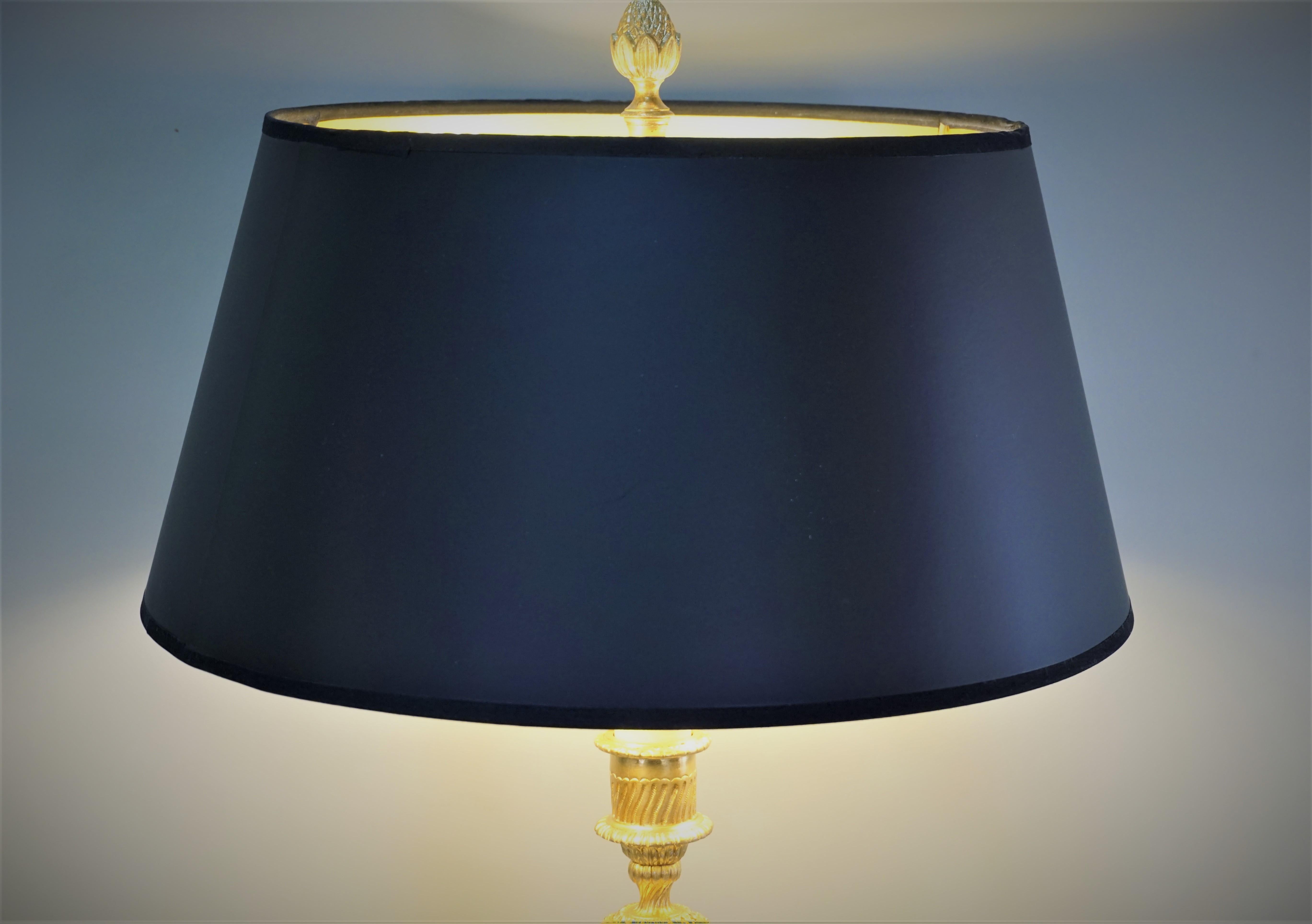 Earl 20th century classic design electrified large candlestick to an elegant table lamp.