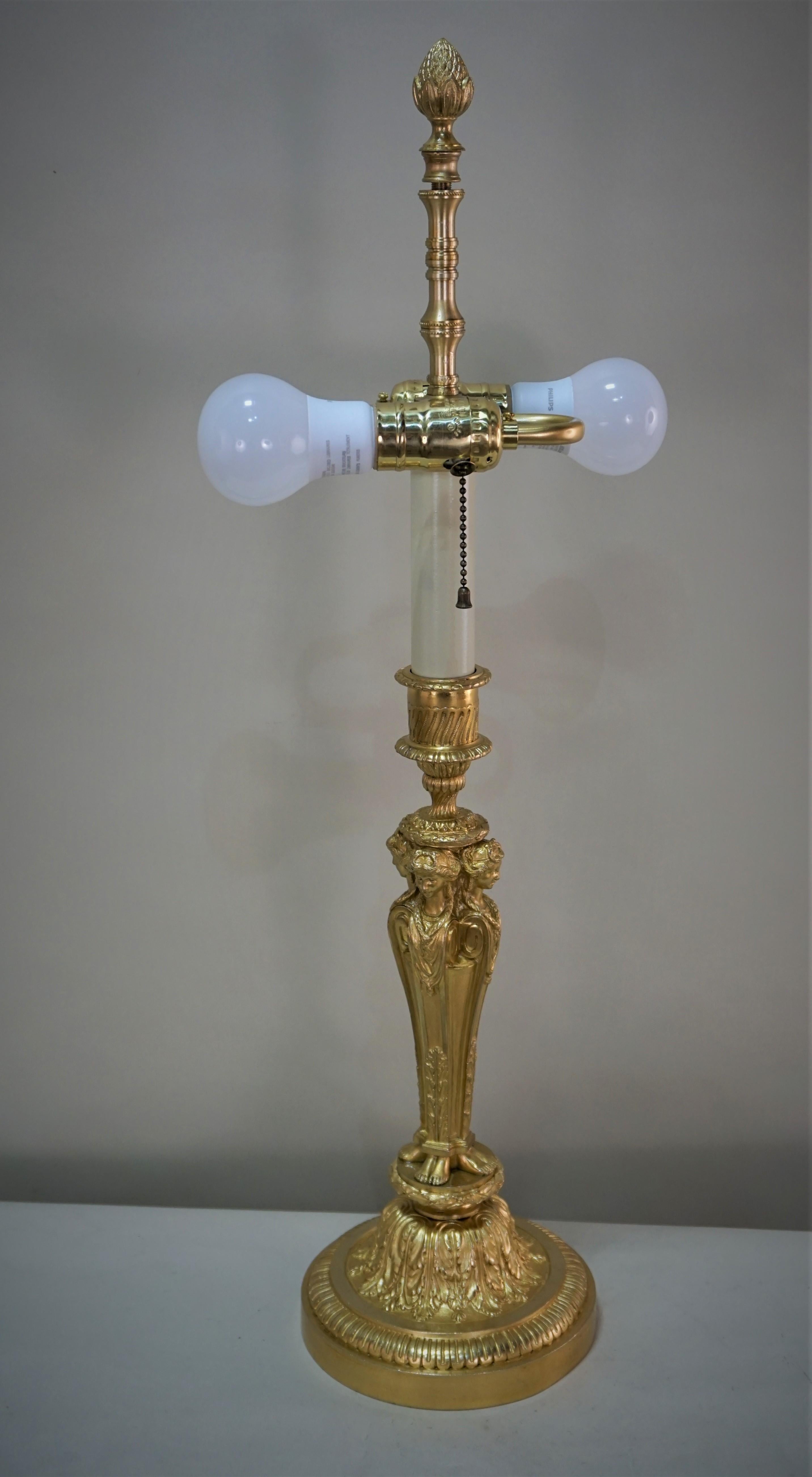 French Empire Style Bronze Desk or Table Lamp 3