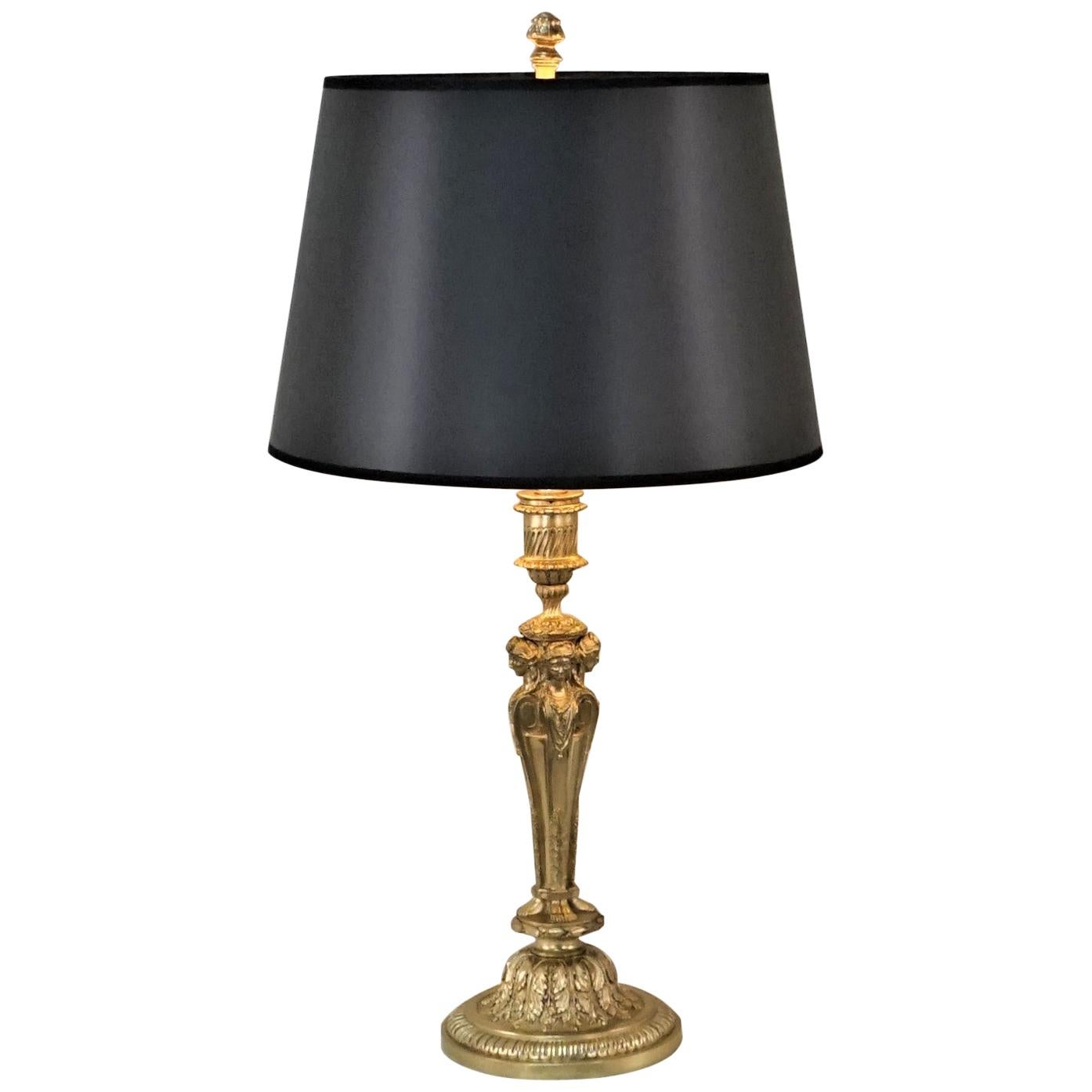 French Empire Style Bronze Desk or Table Lamp