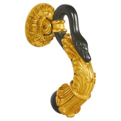 French Empire Style Bronze Dore Door Knockers French Empire Style Bronze Dore Door Knockers