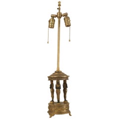 French Empire Style Bronze Egyptian Lamp