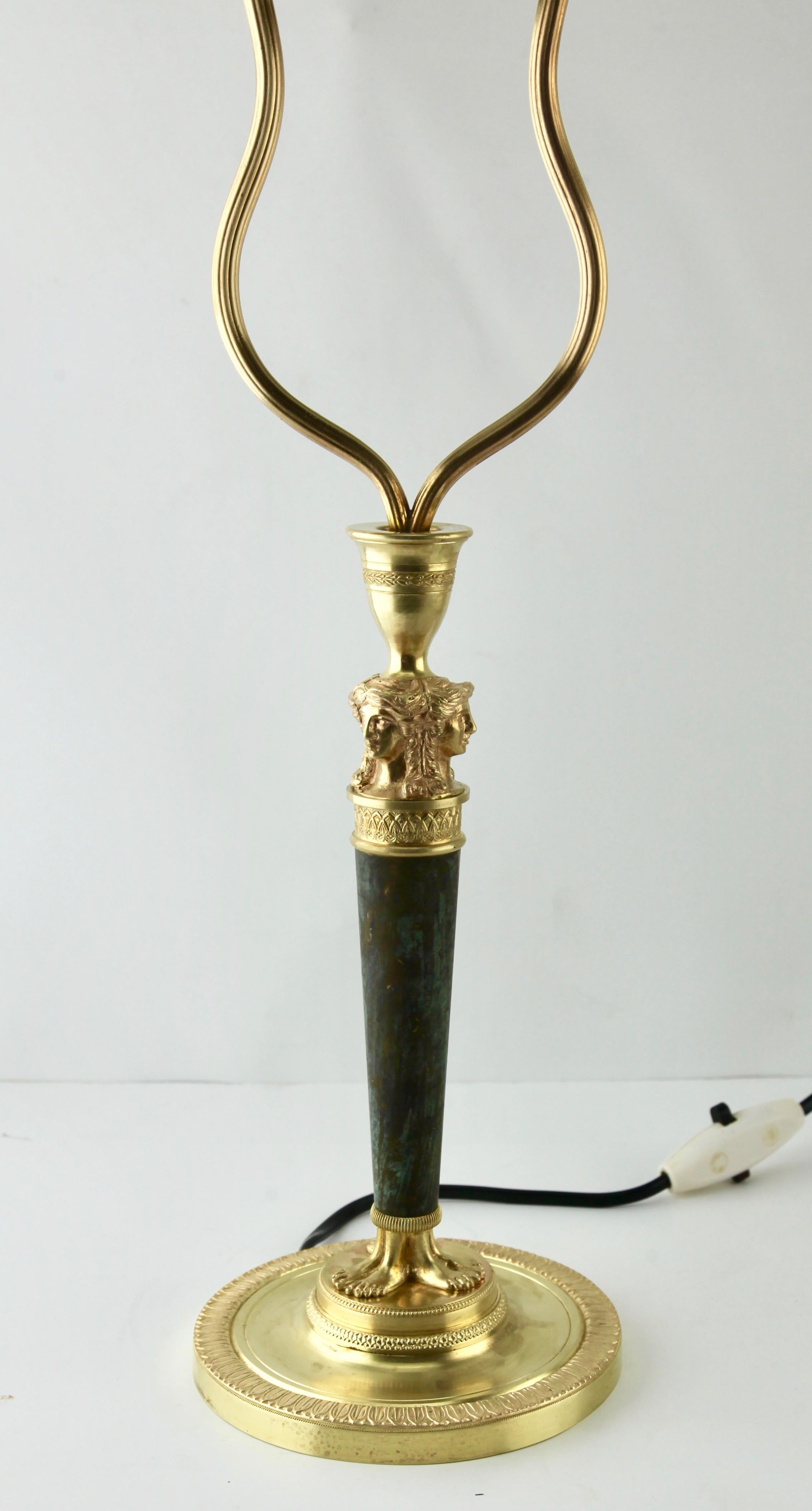 French Empire Style Bronze Gilded Desk or Table Lamp 2