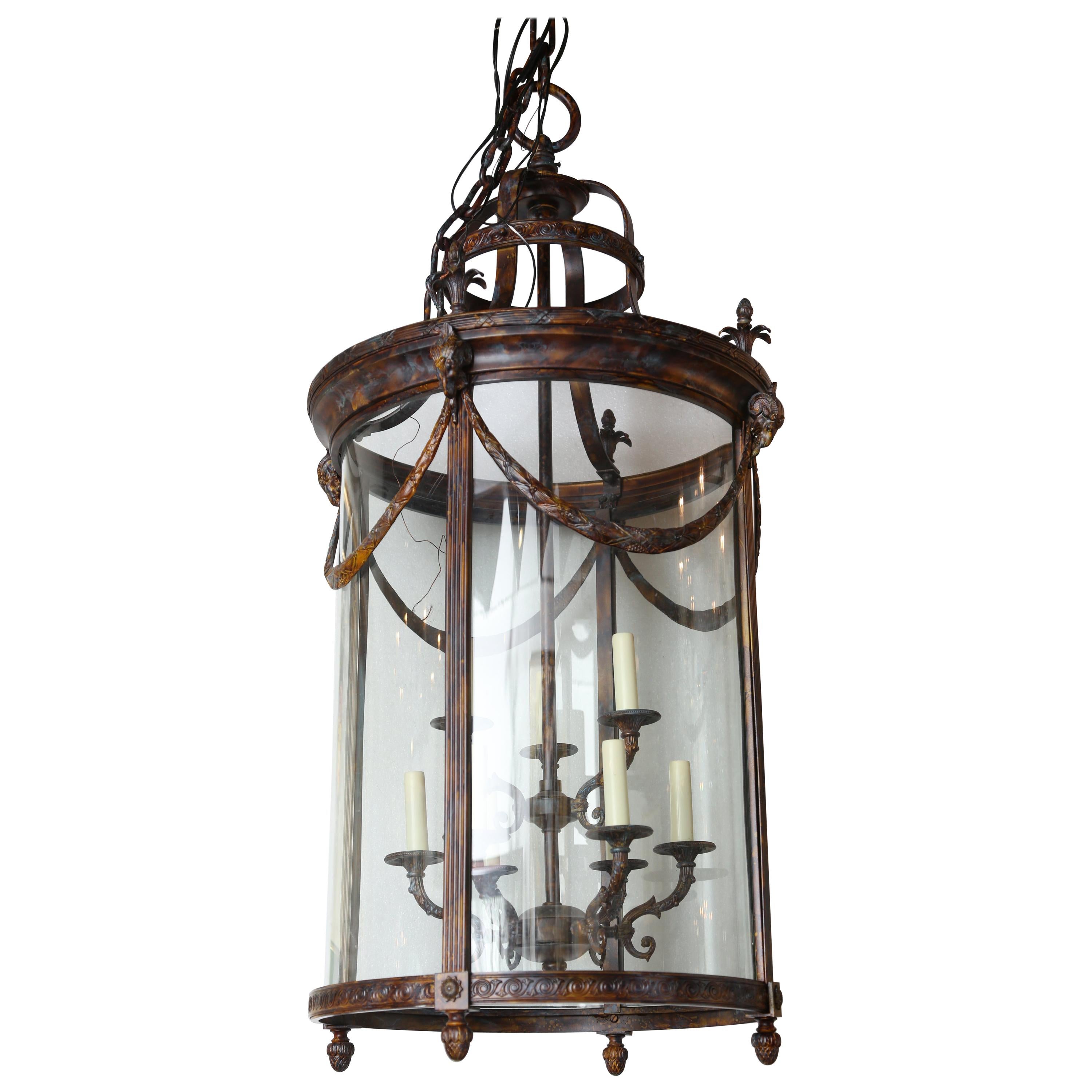 French Empire Style Bronze Lantern For Sale