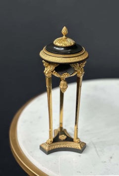 French Empire-Style Bronze Reversible Candlesticks