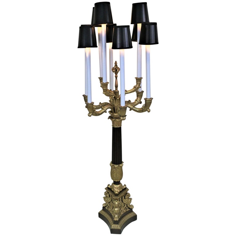 French Empire Style Bronze Table Lamp For Sale at 1stDibs