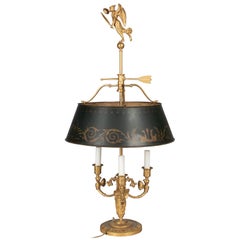 French Empire Style Cast Bronze Bouillotte Table Lamp