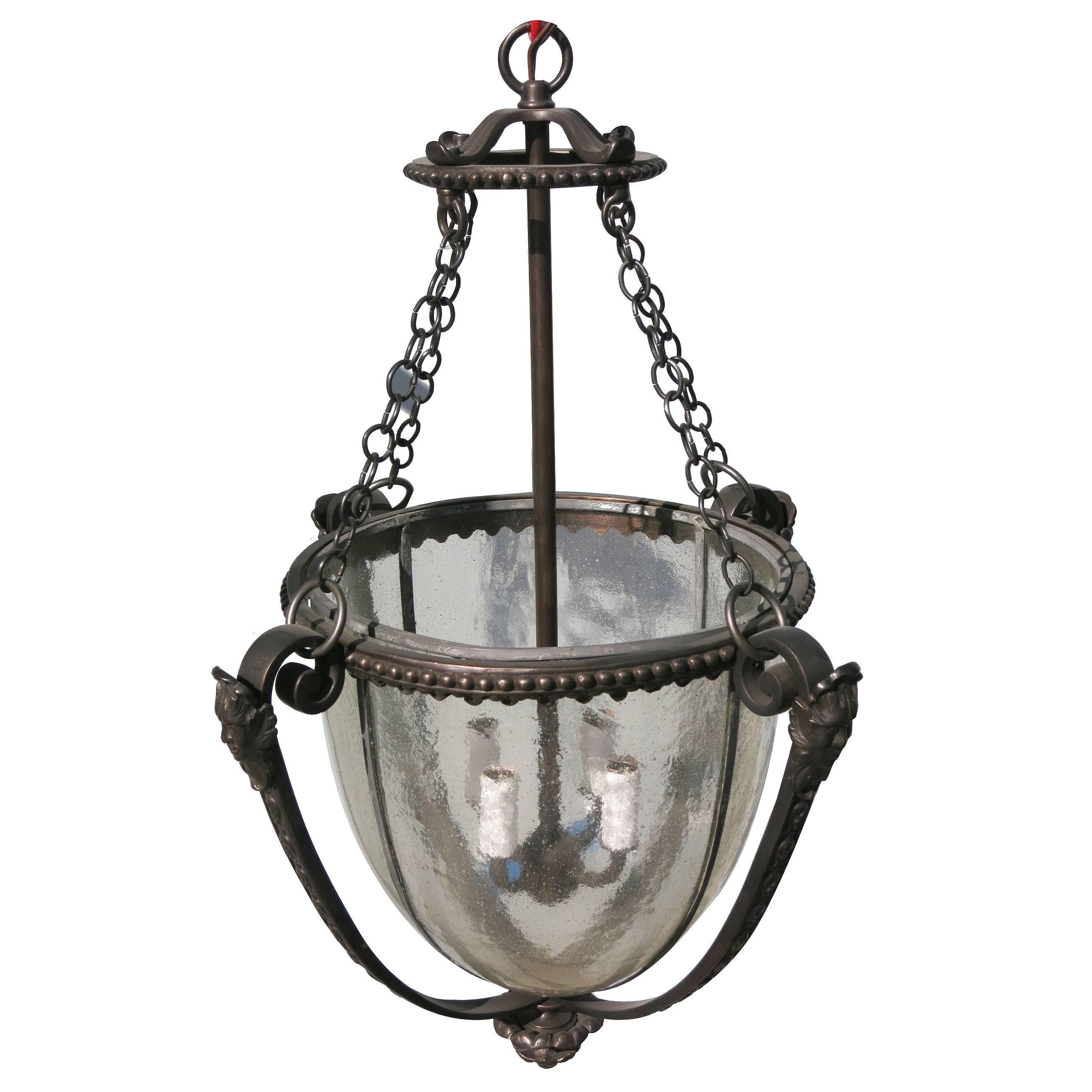 American French Empire Style Cast Bronze Lantern