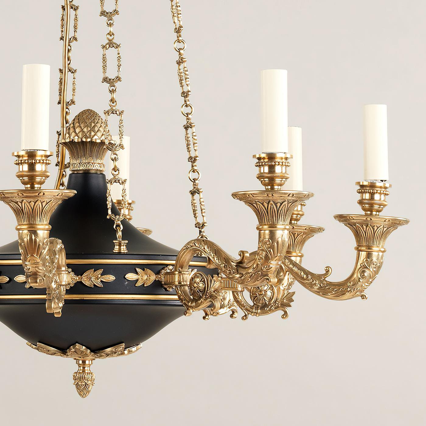 French Empire Style Chandelier In New Condition For Sale In Westwood, NJ