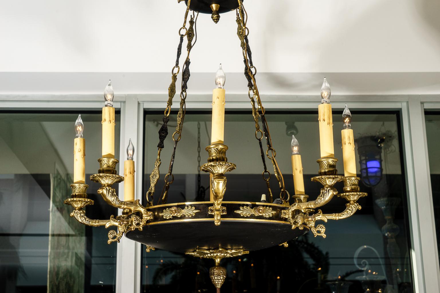 Molded French Empire Style Chandelier