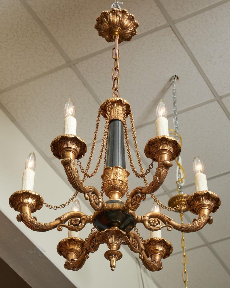 Bronze French Empire Style Chandelier