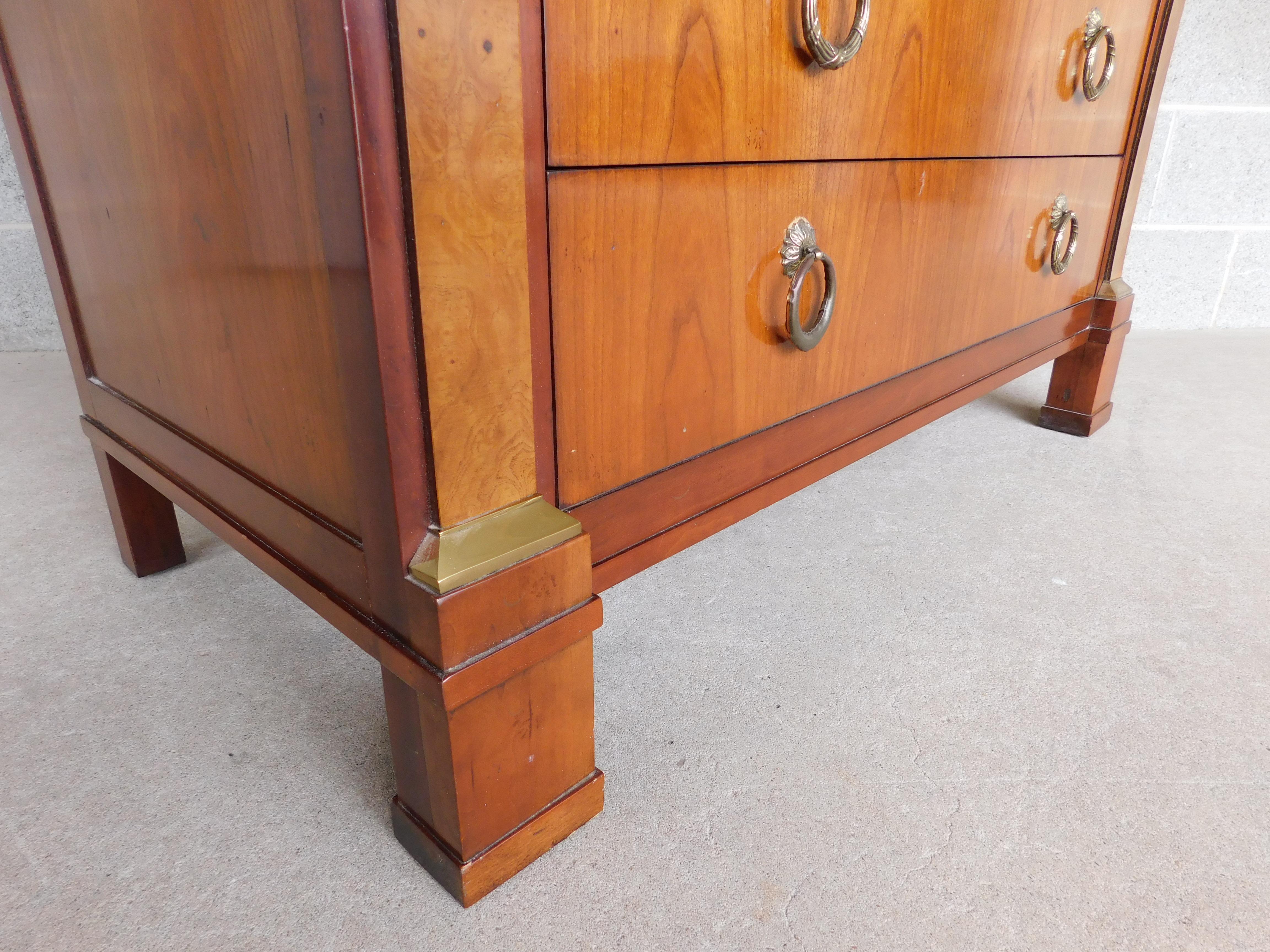 French Empire Style Cherry Chest by BAKER Furniture Co. For Sale 4